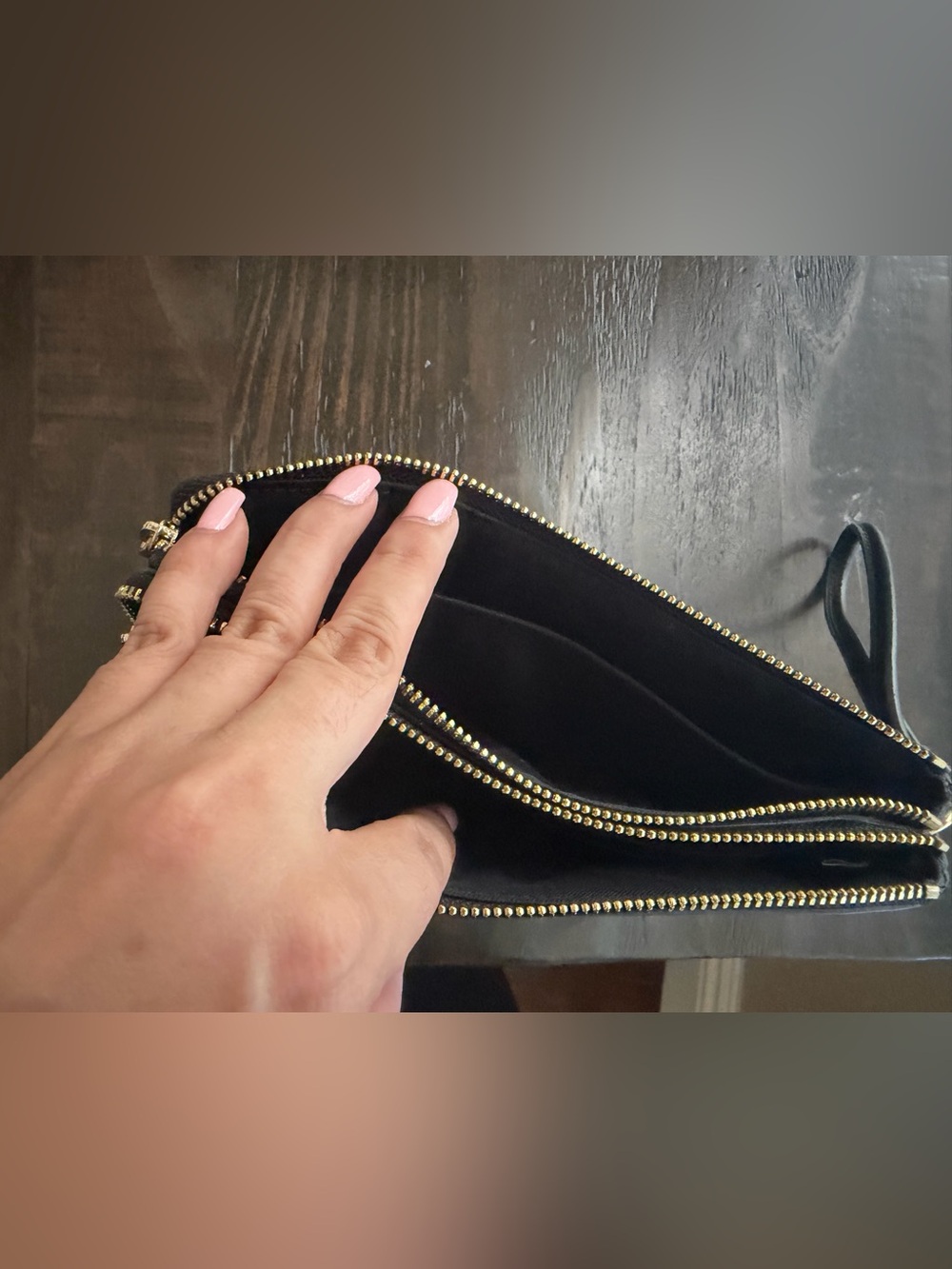 Coach Brown Signature Canvas Wristlet - Picture 3 of 3